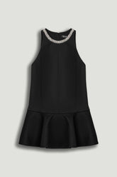 Black Ruffled Mini Dress